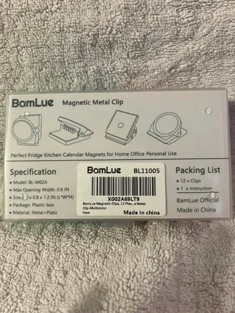 NIP - Set of 12 Magnetic Clips
